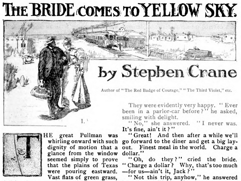 Ernest Blumenschein's illustrations for "The Bride Comes to Yellow Sky"