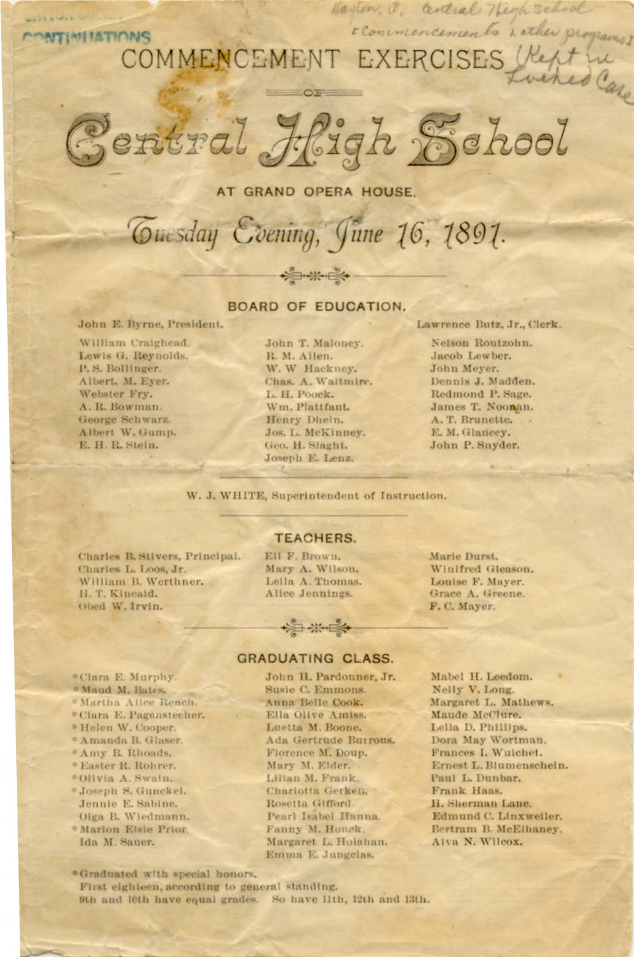 Commencement program