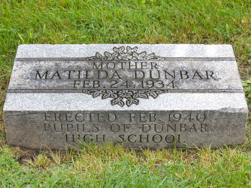 Grave of Matilda Dunbar