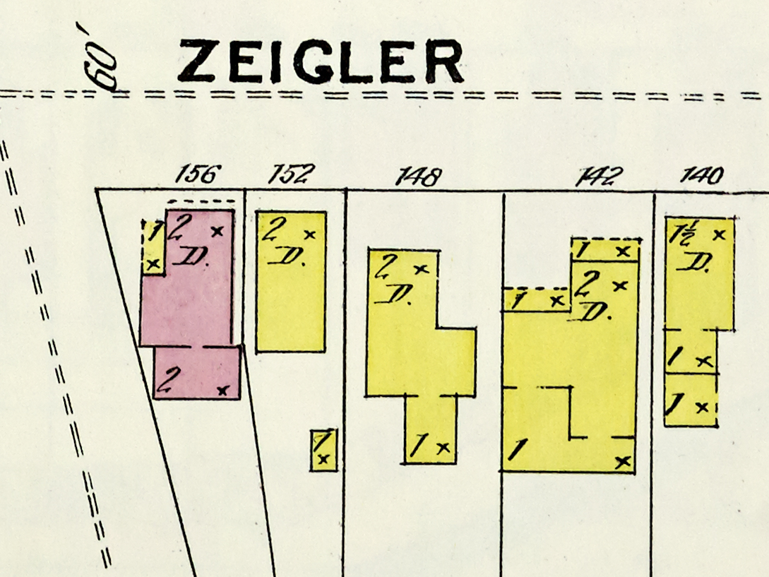 Map showing 140 Zeigler Street